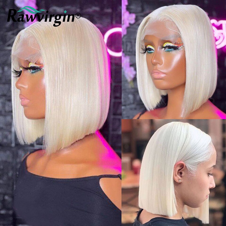 HD ̽ Platium Blonde Straight Lace Front Wig W..